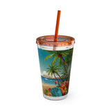 Summer Design 10 on Sunsplash Tumbler with Straw, 16oz