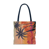Summer Design 06 on Floral Tote Bag - Stylish Eco-Friendly Shopping Bag for Everyday Use