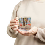 Summer Design 09 on Glass Mug - 10oz Botanical Coffee Cup for Tea Lovers