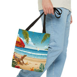 Summer Design 11 on Floral Tote Bag - Stylish Eco-Friendly Shopping Bag for Everyday Use