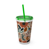 Summer Design 01 on Sunsplash Tumbler with Straw, 16oz