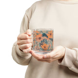 Summer Design 02 on Glass Mug - 10oz Botanical Coffee Cup for Tea Lovers