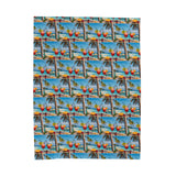 Summer Design 08 on Velveteen Plush Blanket - Perfect for Home Decor and Gifts