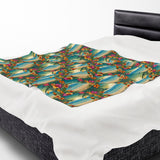 Summer Design 12 on Velveteen Plush Blanket - Perfect for Home Decor and Gifts