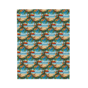 Summer Design 11 on Velveteen Plush Blanket - Perfect for Home Decor and Gifts
