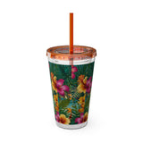 Summer Design 12 on Sunsplash Tumbler with Straw, 16oz