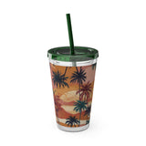 Summer Design 05 on Sunsplash Tumbler with Straw, 16oz
