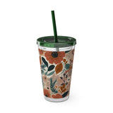 Summer Design 01 on Sunsplash Tumbler with Straw, 16oz