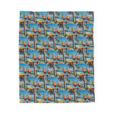 Summer Design 08 on Velveteen Plush Blanket - Perfect for Home Decor and Gifts