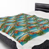 Summer Design 10 on Velveteen Plush Blanket - Perfect for Home Decor and Gifts