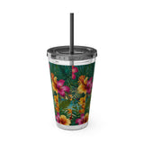 Summer Design 12 on Sunsplash Tumbler with Straw, 16oz