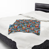 Summer Design 07 on Velveteen Plush Blanket - Perfect for Home Decor and Gifts