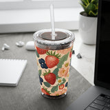 Summer Design 03 on Sunsplash Tumbler with Straw, 16oz