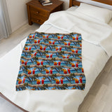 Summer Design 07 on Velveteen Plush Blanket - Perfect for Home Decor and Gifts
