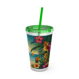 Summer Design 12 on Sunsplash Tumbler with Straw, 16oz