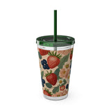 Summer Design 03 on Sunsplash Tumbler with Straw, 16oz