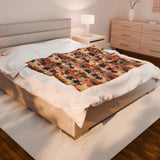 Summer Design 04 on Velveteen Plush Blanket - Perfect for Home Decor and Gifts