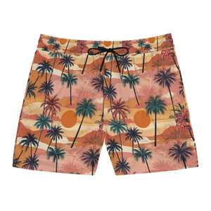 Summer Design 05 on Men's Floral Print Swim Shorts - Perfect for Summer Beach Days