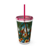 Summer Design 11 on Sunsplash Tumbler with Straw, 16oz