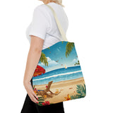 Summer Design 11 on Floral Tote Bag - Stylish Eco-Friendly Shopping Bag for Everyday Use