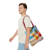Summer Design 09 on Floral Tote Bag - Stylish Eco-Friendly Shopping Bag for Everyday Use