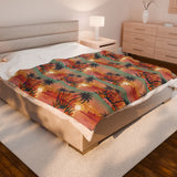 Summer Design 06 on Velveteen Plush Blanket - Perfect for Home Decor and Gifts