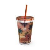Summer Design 05 on Sunsplash Tumbler with Straw, 16oz