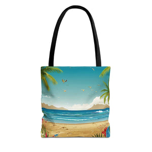 Summer Design 10 on Floral Tote Bag - Stylish Eco-Friendly Shopping Bag for Everyday Use
