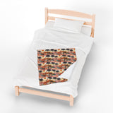 Summer Design 04 on Velveteen Plush Blanket - Perfect for Home Decor and Gifts