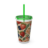 Summer Design 03 on Sunsplash Tumbler with Straw, 16oz