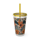 Summer Design 02 on Sunsplash Tumbler with Straw, 16oz