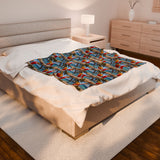 Summer Design 07 on Velveteen Plush Blanket - Perfect for Home Decor and Gifts