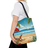 Summer Design 11 on Floral Tote Bag - Stylish Eco-Friendly Shopping Bag for Everyday Use