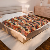 Summer Design 04 on Velveteen Plush Blanket - Perfect for Home Decor and Gifts
