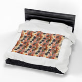Summer Design 04 on Velveteen Plush Blanket - Perfect for Home Decor and Gifts