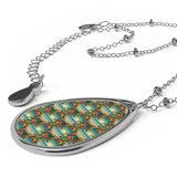 Summer Design 12 on Oval Necklace - Elegant Jewelry for Nature Lovers
