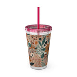 Summer Design 01 on Sunsplash Tumbler with Straw, 16oz