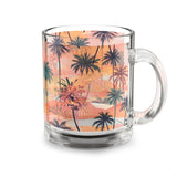 Summer Design 05 on Glass Mug - 10oz Botanical Coffee Cup for Tea Lovers