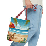 Summer Design 11 on Floral Tote Bag - Stylish Eco-Friendly Shopping Bag for Everyday Use