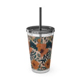 Summer Design 02 on Sunsplash Tumbler with Straw, 16oz