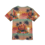 Summer Design 06 on Floral Unisex Cut & Sew Tee - Vibrant Garden Design for Everyday Wear