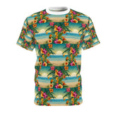 Summer Design 12 on Floral Unisex Cut & Sew Tee - Vibrant Nature Inspired Design for All Occasions