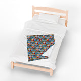 Summer Design 07 on Velveteen Plush Blanket - Perfect for Home Decor and Gifts