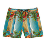 Summer Design 10 on Men's Floral Print Swim Shorts - Perfect for Summer Beach Days