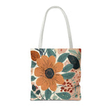 Summer Design 01 on Floral Tote Bag - Stylish Eco-Friendly Shopping Bag for Everyday Use