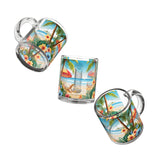 Summer Design 11 on Glass Mug - 10oz Botanical Coffee Cup for Tea Lovers