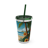 Summer Design 11 on Sunsplash Tumbler with Straw, 16oz