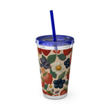 Summer Design 03 on Sunsplash Tumbler with Straw, 16oz