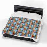 Summer Design 09 on Velveteen Plush Blanket - Perfect for Home Decor and Gifts