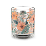 Summer Design 02 on Glass Mug - 10oz Botanical Coffee Cup for Tea Lovers